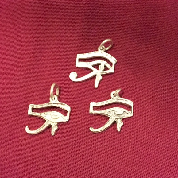 3 Sliver Egyptian Pendants Eye Of Hours - Picture 2 of 4